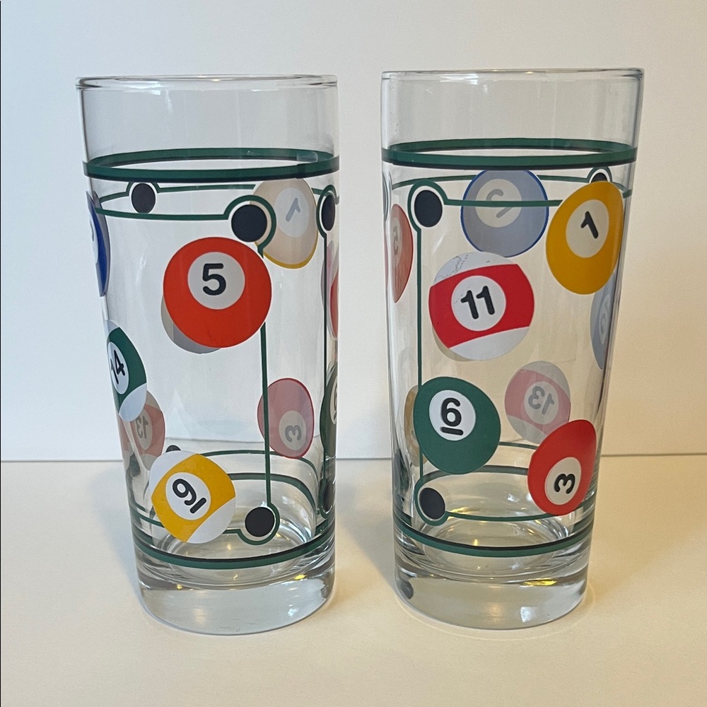 Colorful Billiard Ball Glasses Set